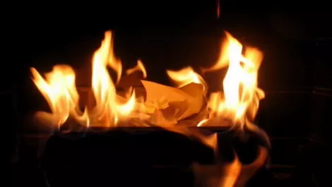 Burning paper