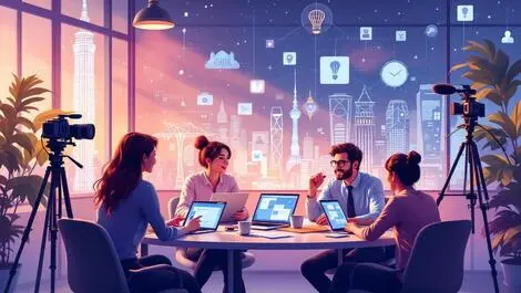 Professional marketers collaborating video influencer strategies b2b marketing asia pacific