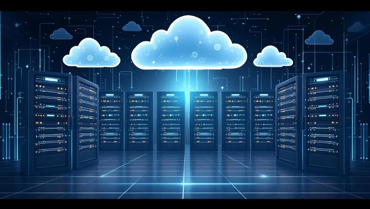 Secure server room cloud motifs australian corporate data infrastructure