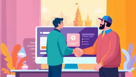 Landlord tenant handshake digital rent payment uk council building