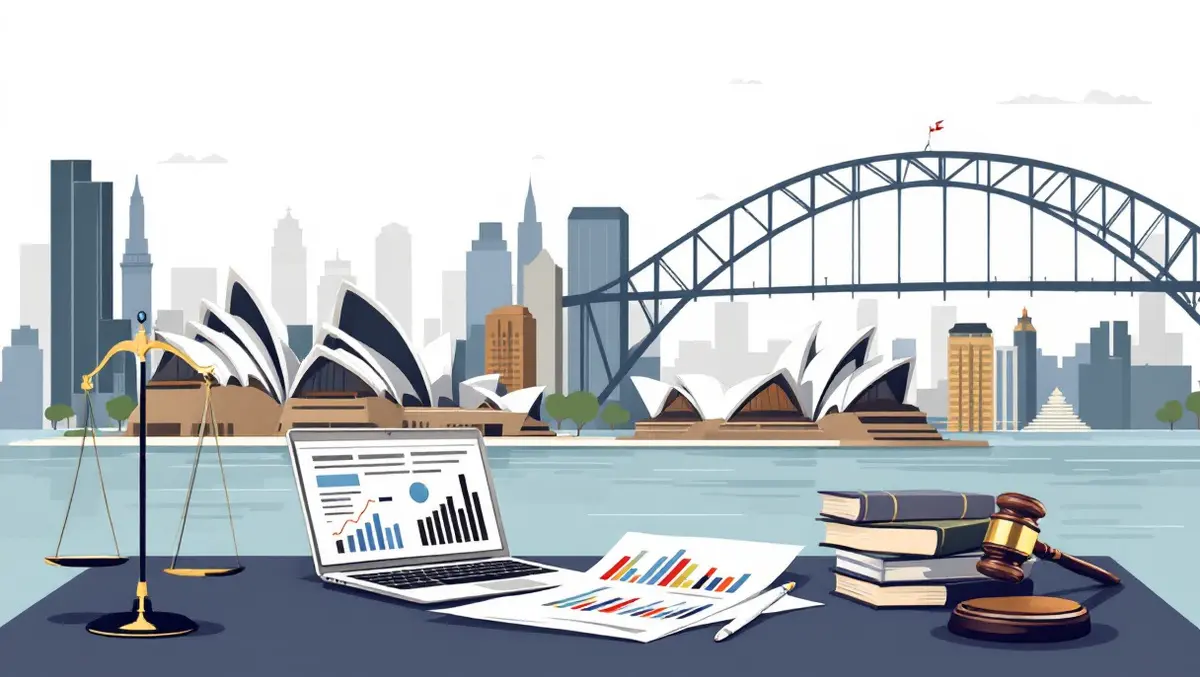 Sydney skyline opera house harbour bridge legal technology services desk