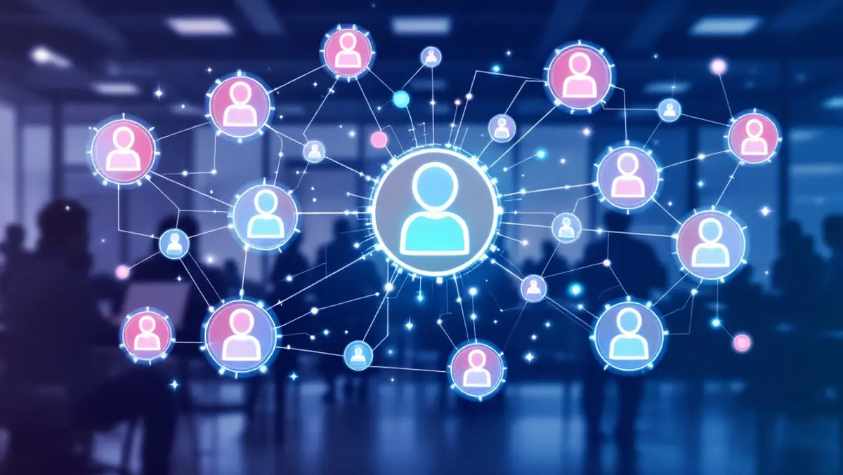 Network of interconnected digital agents with central hub collaboration enterprise automation