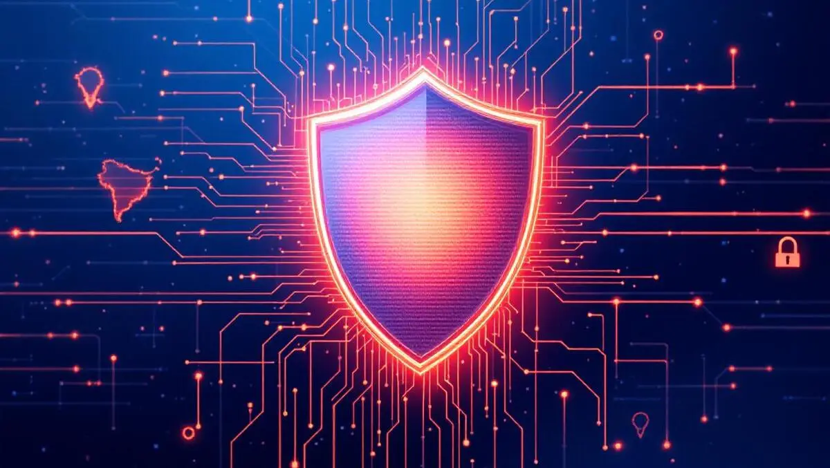 Shield protecting digital data streams asian pacific cybersecurity map modern