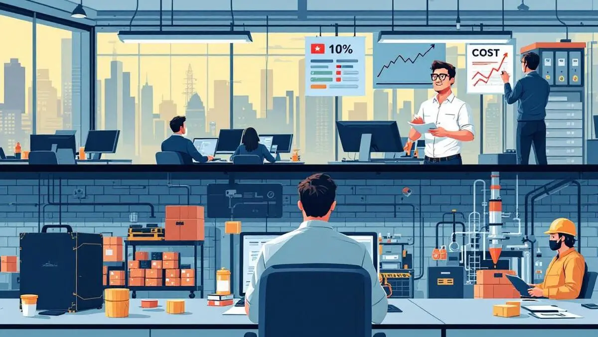 Illustration busy australian city office labour shortages productivity challenges