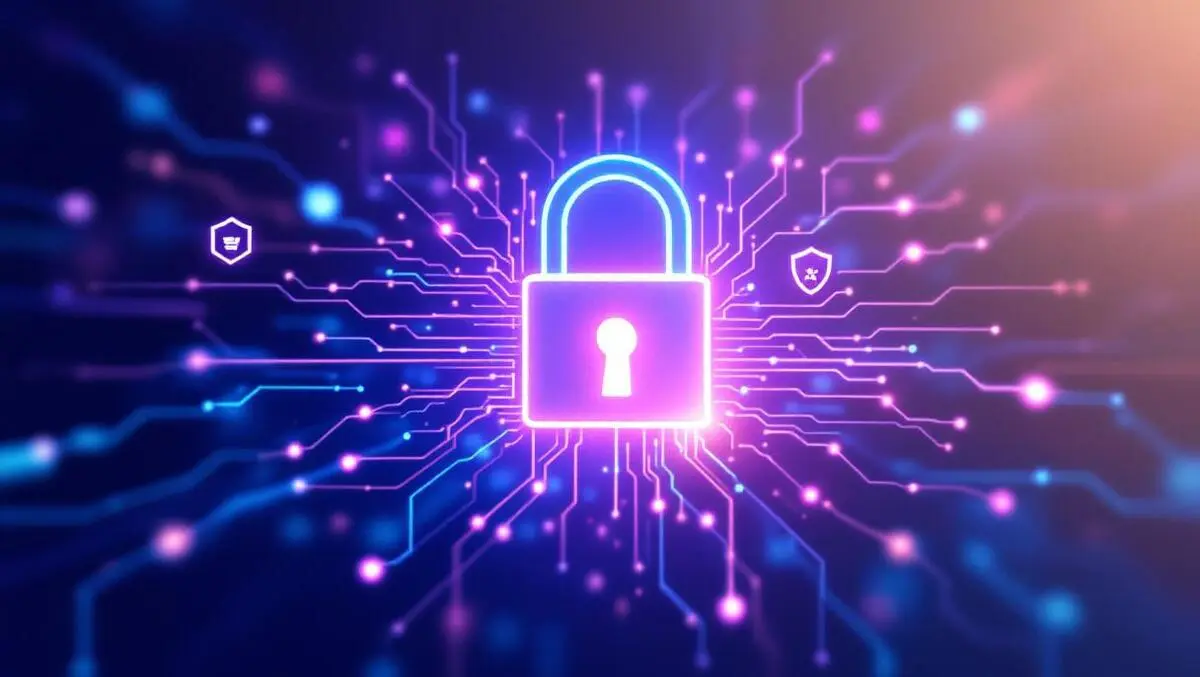 Digital lock with network lines circuits shields ai cybersecurity protection