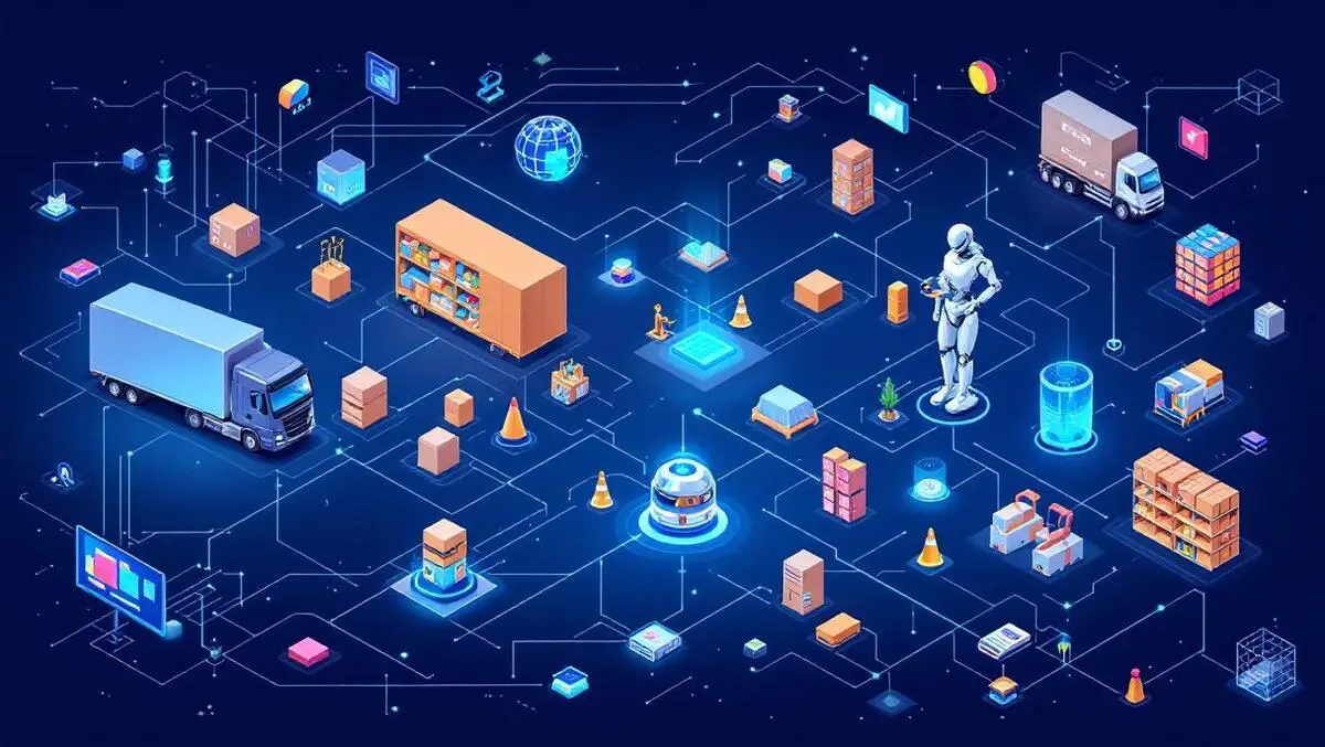 Ai predictive analytics powering australian retail supply chain illustration
