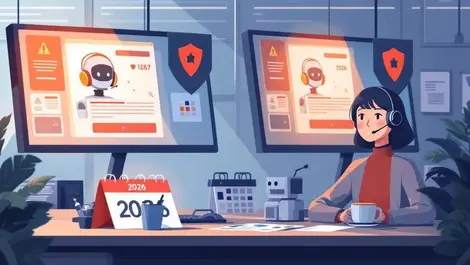 Ai call center japan 2026 robot support warning shields regulation