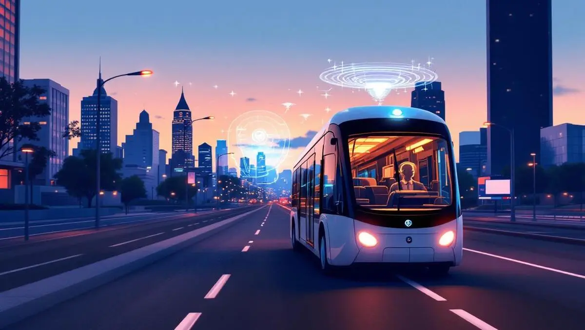 Autonomous shuttle australian city dusk driver monitoring safety
