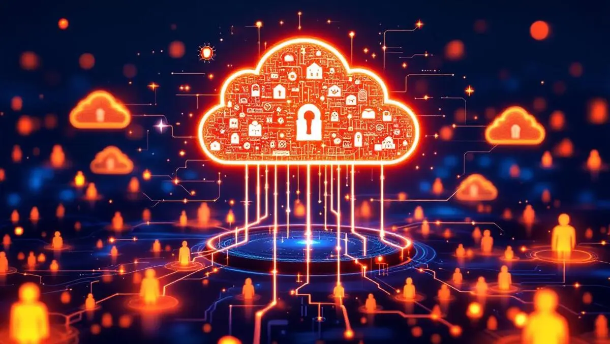 Glowing cloud shield identity security ai access control network