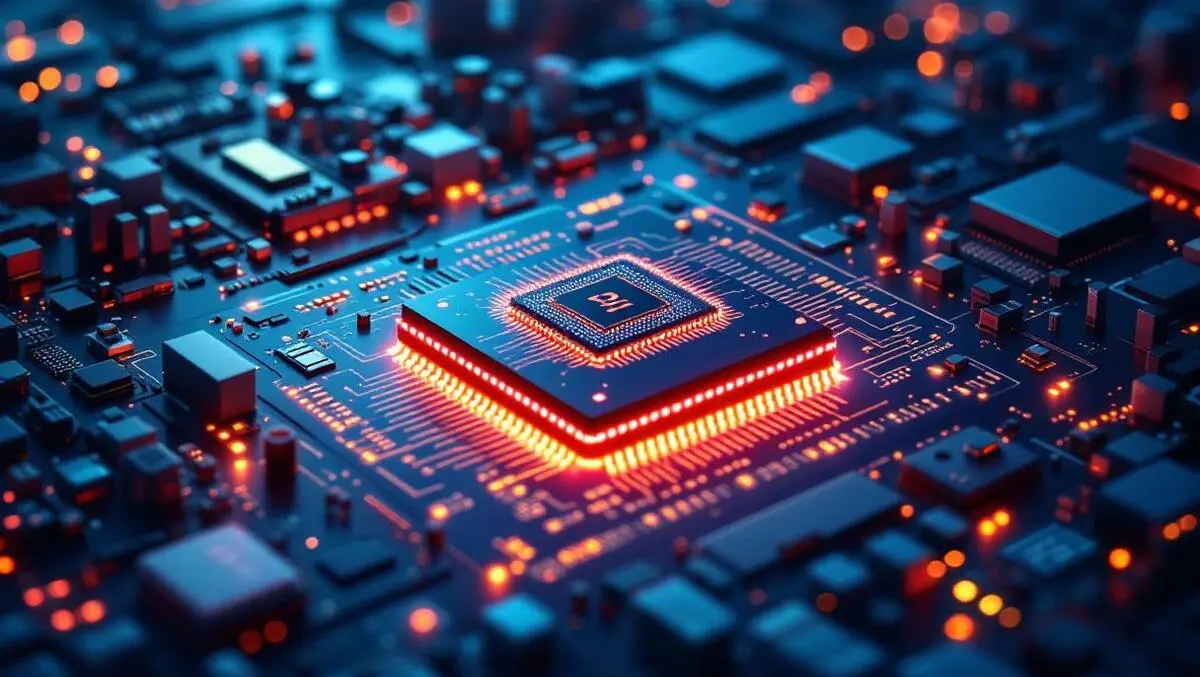 Semiconductor wafer fab glowing microchip cleanroom memory deal growth