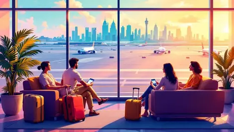 Indian airport lounge young travelers premium credit cards scene