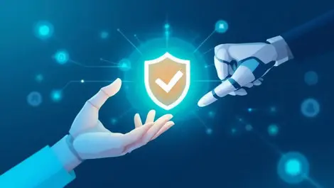 Human robot handshake over verified shield secure ai identity link