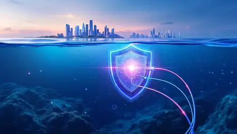 Undersea fiber optic cable singapore batam quantum ai security