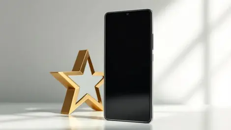Sleek smartphone award on reflective surface australia backdrop