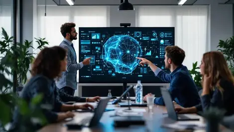 Modern uk office training room ai apprenticeship corporate upskilling