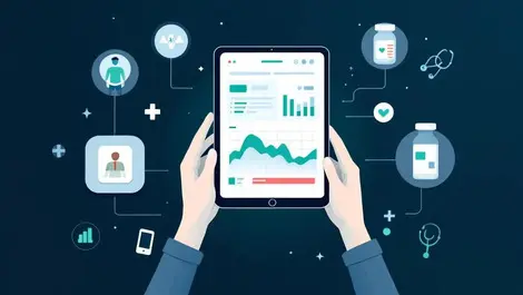 Ai digital healthcare platform tablet charts ad free clinical tools