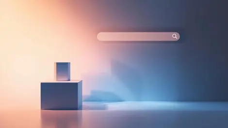 Brand reputation journey ai search shadow minimalist modern art