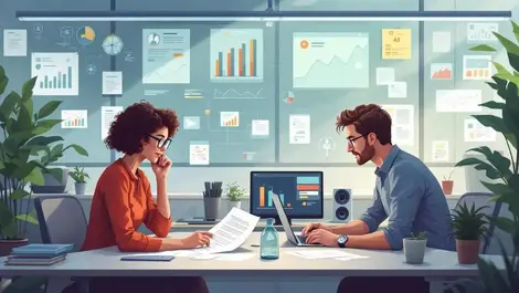 Productivity boost office team ai tools review training gap modern digital illustration